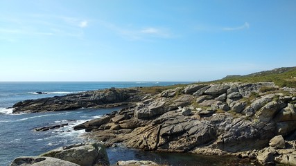 Fototapeta na wymiar rocks next to the sea
