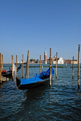 Fototapeta na wymiar Gondole, quartier San Marco, Venise, Italie