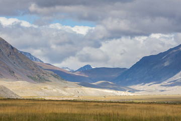 Mongolia landscape. Altai Tavan Bogd National Park in Bayar-Ulgii