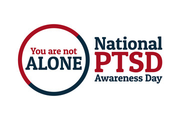 National PTSD Awareness Day concept. June 27. Template for background, banner, card, poster with text inscription. Vector EPS10 illustration. .