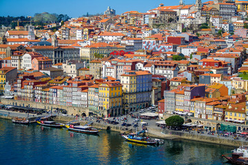 Fototapeta na wymiar City landscape, view of the city from the upper point. Porto, Portugal