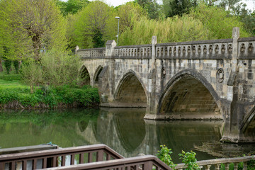 Batheaston old Toll Bridge on Avon river , Uk