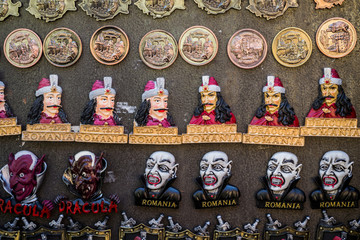 agnetic souvenirs with count Dracula. Romania