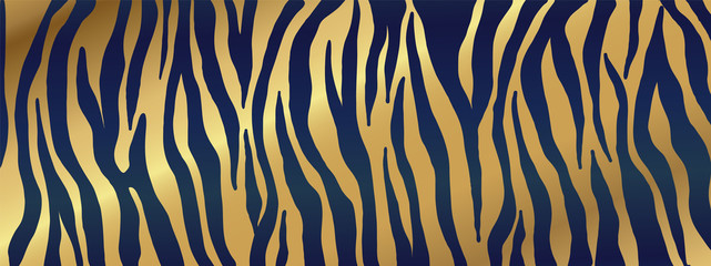 Luxury animal skin background, Golden  zebra skin pattern, Gold tiger skin background vector illustration. © TWINS DESIGN STUDIO