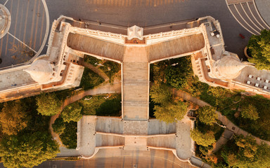 Hungary Budapest. Amazing aerial cityscape about the famous historical tourist attraction which...
