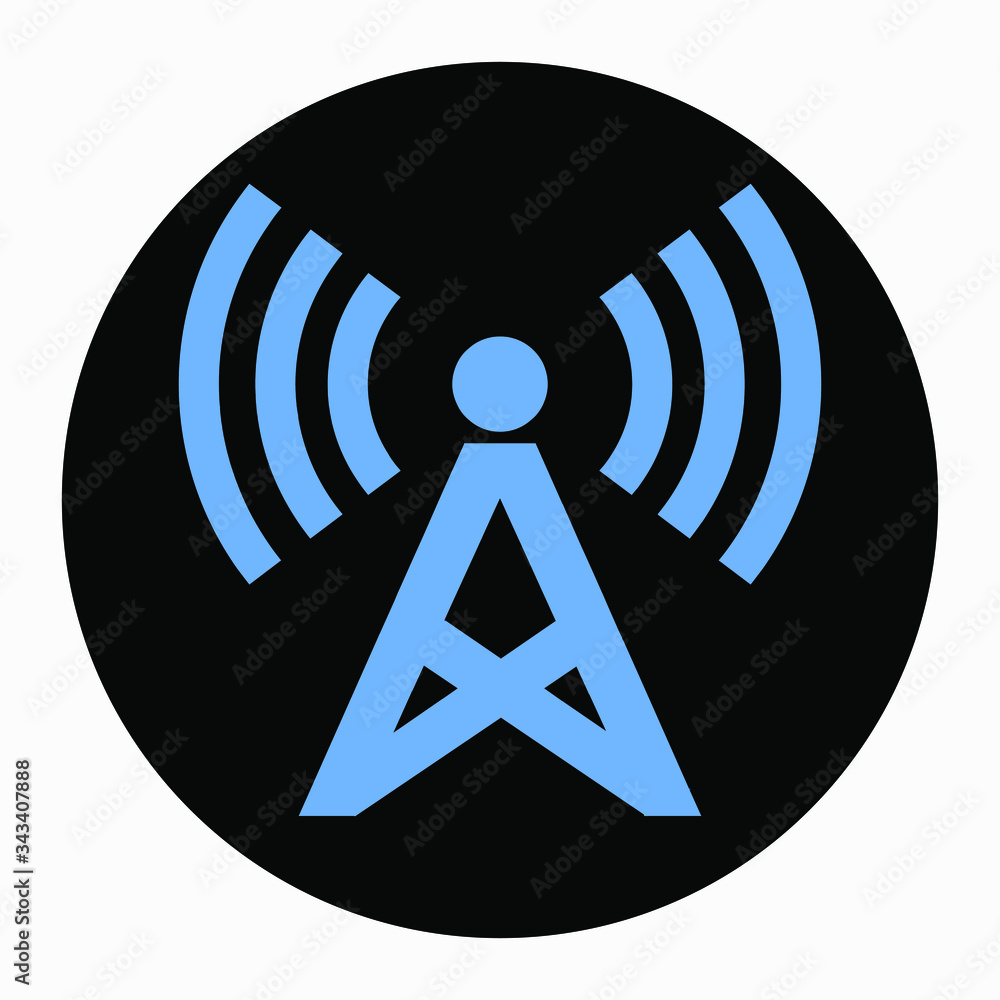 Poster new wifi pole isolated minimal single flat linear icon for application and info-graphic. commercial 