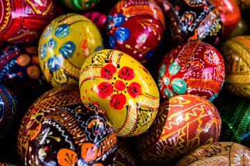 Painted easter eggs from Bucovina, Romania.