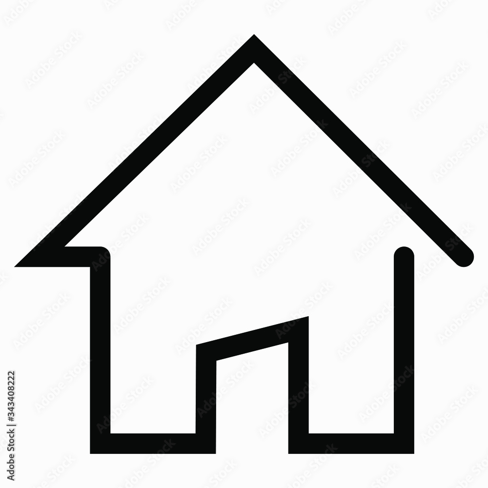 Poster home icon vector. house building icon symbol, isolated minimal single flat linear icon for applicati