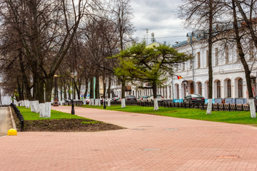 Yaroslavl, Russia. Revolutionary street in Yaroslavl. old town. It is part of the Golden ring of Russia.