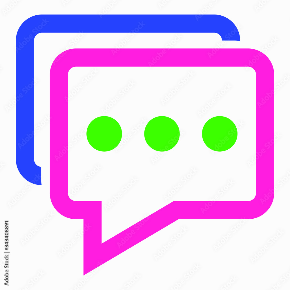 Poster abstract message, letter, chat icon in color isolated minimal single flat linear icon for applicatio