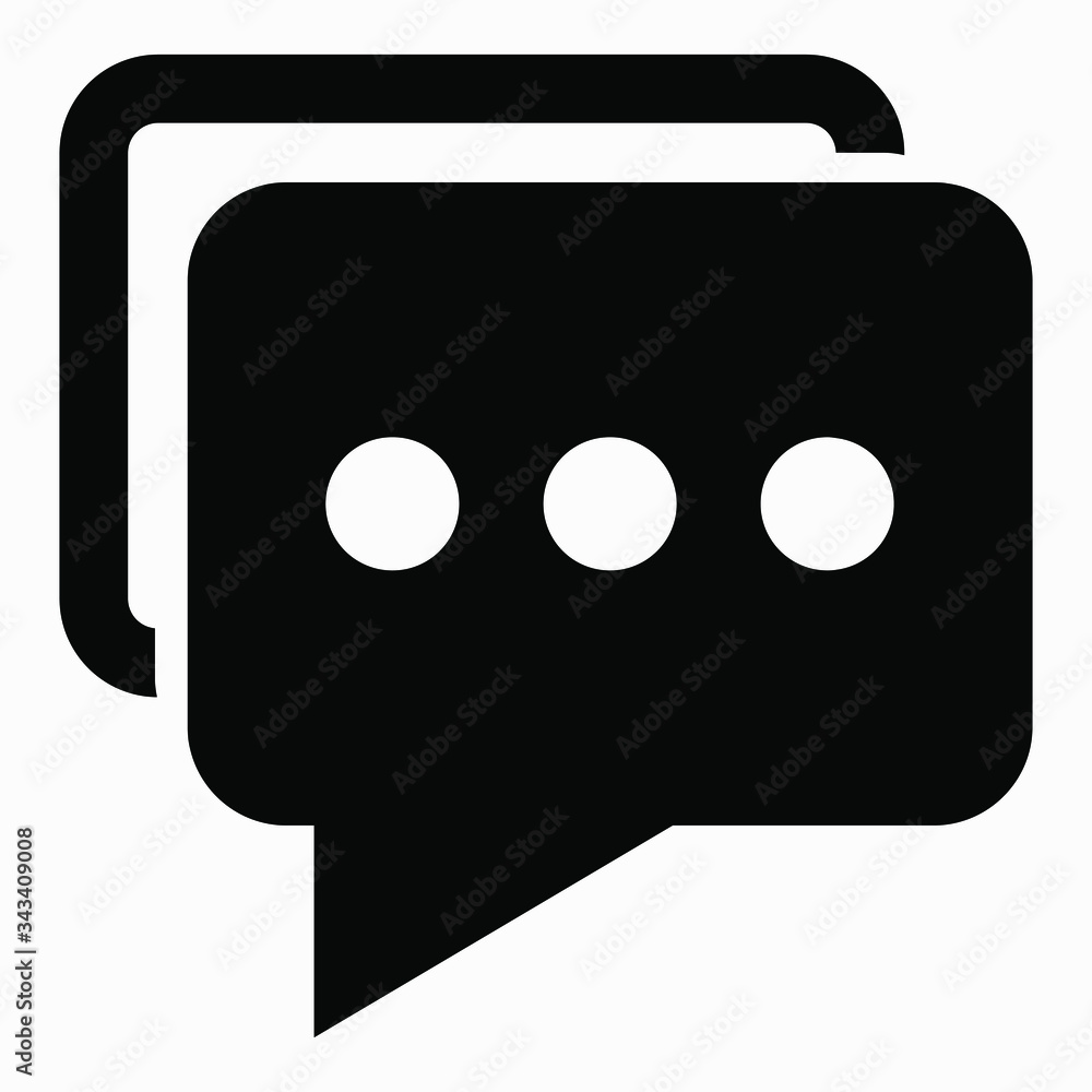 Poster chat message isolated minimal single flat linear icon for application and info-graphic. commercial l