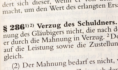 Verzug des Schuldners, Schuldnerverzug in § 286 BGB