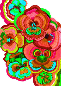 Sfondi floreali fiori rossi belli fantastiche. Violette disegno