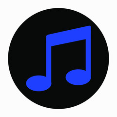 Vector Music note isolated minimal single flat linear icon for application and info-graphic. Commercial line vector icon for websites and mobile minimalistic flat design.