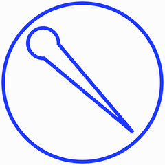 Laser beam icon isolated minimal single flat linear icon for application and info-graphic. Commercial line vector icon for websites and mobile minimalistic flat design.