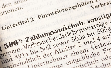 Zahlungsaufschub bei Krediten in §  506 BGB
