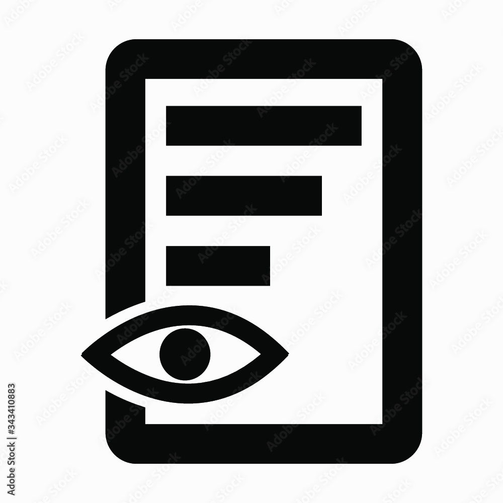 Aufkleber new view document line icon isolated minimal single flat linear icon for application and info-graphi