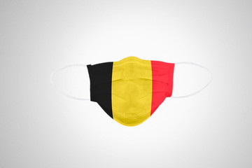 Protective mask with flag of Belgium