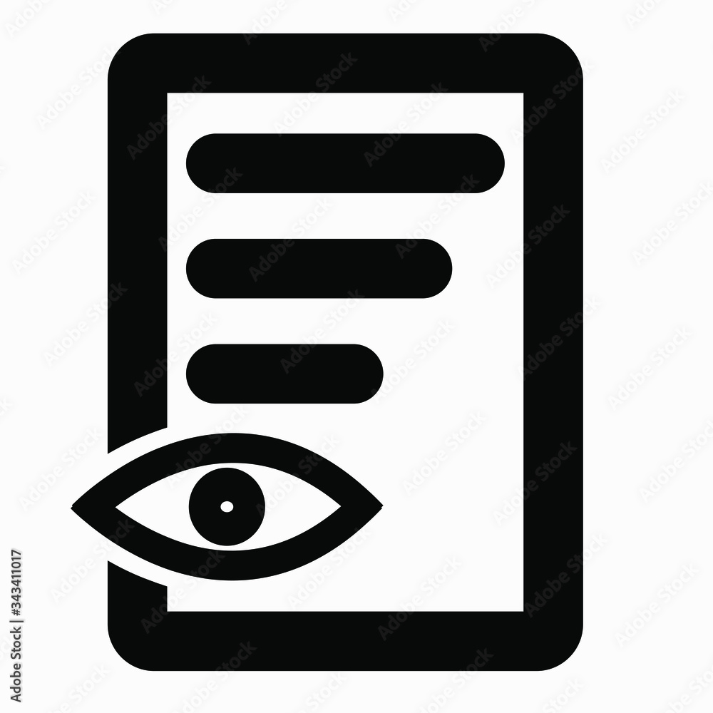 Aufkleber new viewed document line icon. eye, file, search isolated minimal single flat linear icon for applic