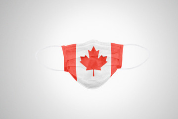 Protective mask with flag of Canada