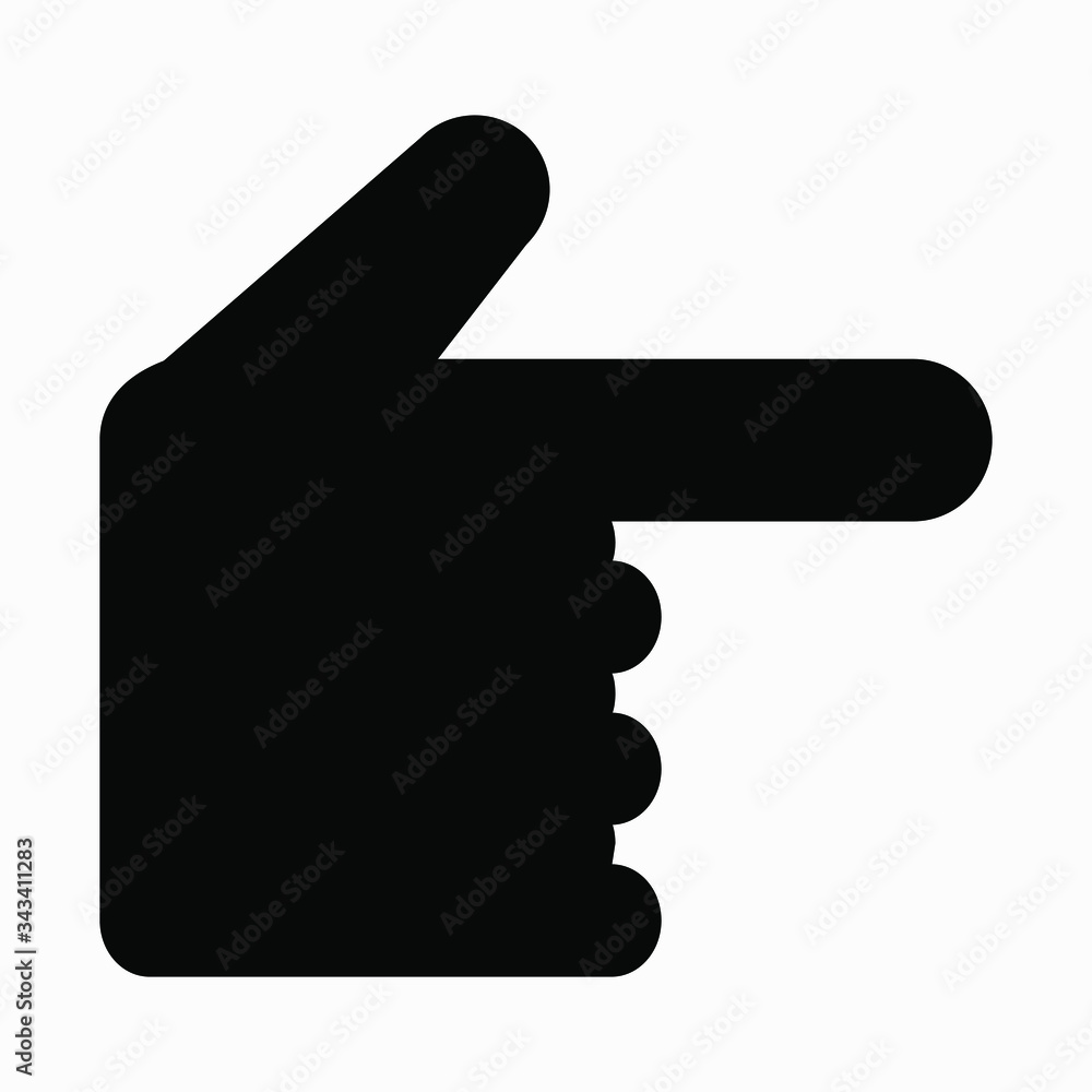Poster new finger icon isolated minimal single flat linear icon for application and info-graphic. commercia