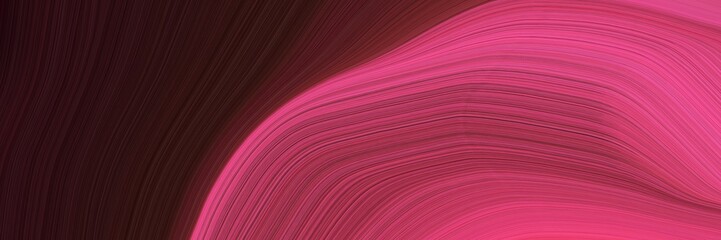 elegant moving horizontal cover with moderate pink, very dark pink and old mauve colors. fluid curved flowing waves and curves