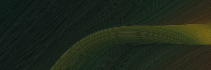 elegant moving poster with very dark green, dark olive green and very dark blue colors. fluid curved flowing waves and curves