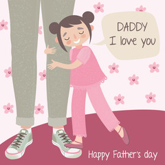 father's day, dad and daughter, cute girl