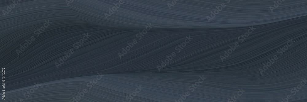 Aufkleber elegant dynamic poster design with dark slate gray and very dark blue colors. fluid curved flowing waves and curves