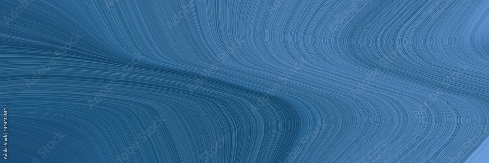 Leinwandbilder elegant flowing designed horizontal cover with teal blue, corn flower blue and dark slate gray color