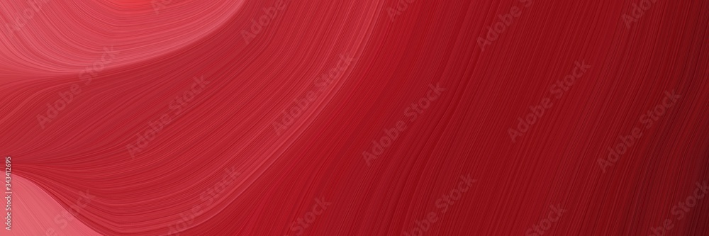 Poster elegant moving horizontal poster with firebrick, indian red and dark red colors. fluid curved flowin