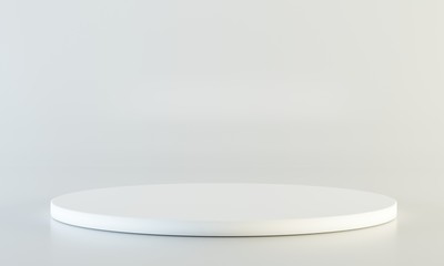 Stage Podium Scene for Award Ceremony illuminated with spotlight. Award ceremony concept. Stage backdrop.