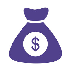 money bag silhouette style