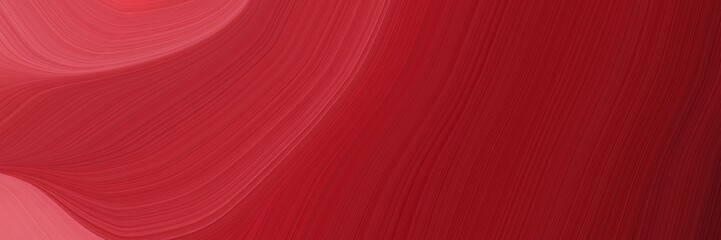 elegant moving horizontal poster with firebrick, indian red and dark red colors. fluid curved flowing waves and curves