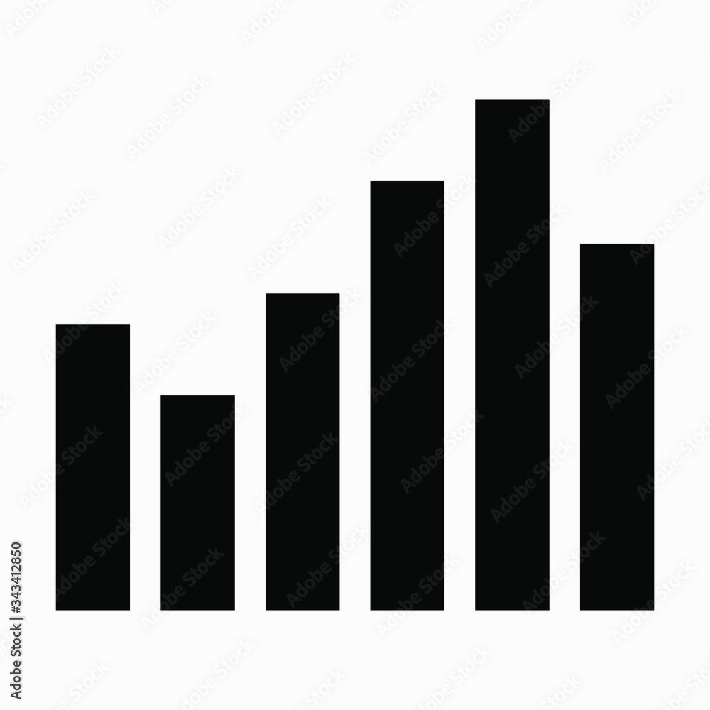 Aufkleber profit bar isolated minimal single flat linear icon for application and info-graphic. commercial lin