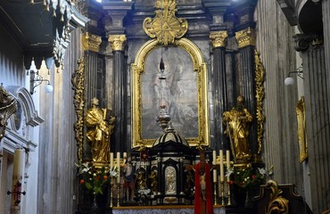 Catholic church of St. Andrew in Krakow. Poland. It is located in the Cracow Old Town on Grodska...