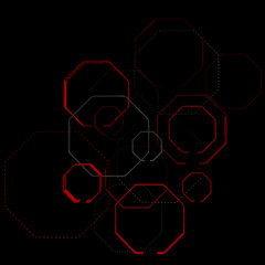 Black business abstract techno background 3d illustration