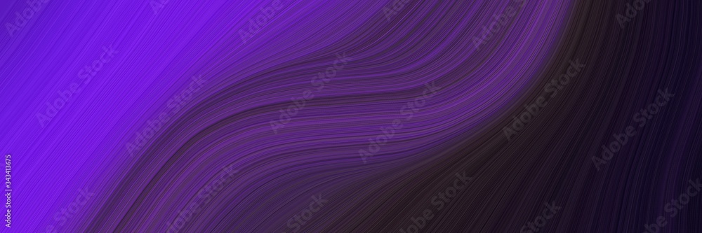 Poster elegant moving canvas design with very dark blue, blue violet and dark slate blue colors. fluid curv