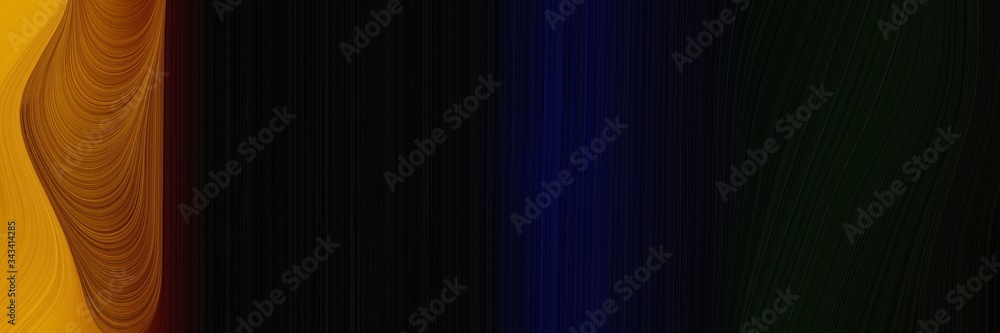 Poster elegant colorful designed horizontal canvas with dark golden rod, black and chocolate colors. fluid 