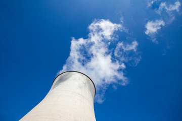 Cooling towers of nuclear power plant.