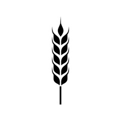 Wheat ears icon, logo isolated on white background