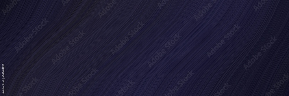 Poster elegant dynamic canvas design with very dark blue, very dark violet and black colors. fluid curved flowing waves and curves