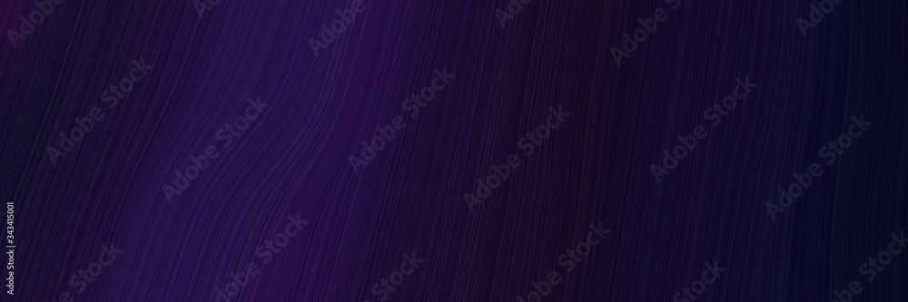 Poster elegant moving cover with very dark blue, very dark violet and black colors. fluid curved lines with