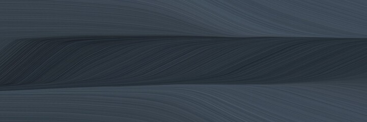 elegant dynamic horizontal canvas with dark slate gray and very dark blue colors. fluid curved flowing waves and curves