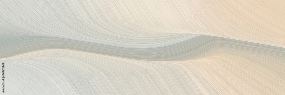 Aufkleber elegant modern horizontal canvas with pastel gray, ash gray and dark gray colors. fluid curved flowing waves and curves