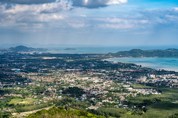 Fototapeta na wymiar Top view of Chalong Bay, Phuket Thailand