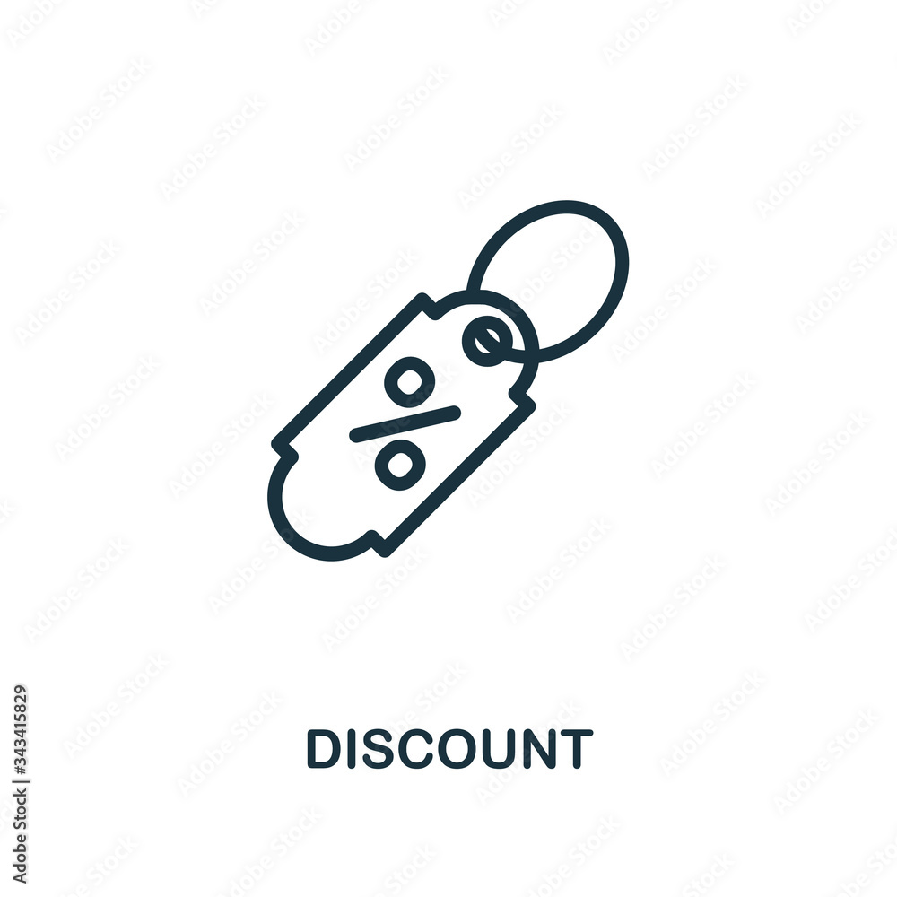 Poster discount icon. line style simple element from e-commerce icons collection. pixel perfect simple disc