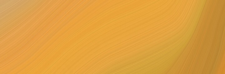 elegant flowing card with golden rod, sandy brown and peru colors. fluid curved lines with dynamic flowing waves and curves