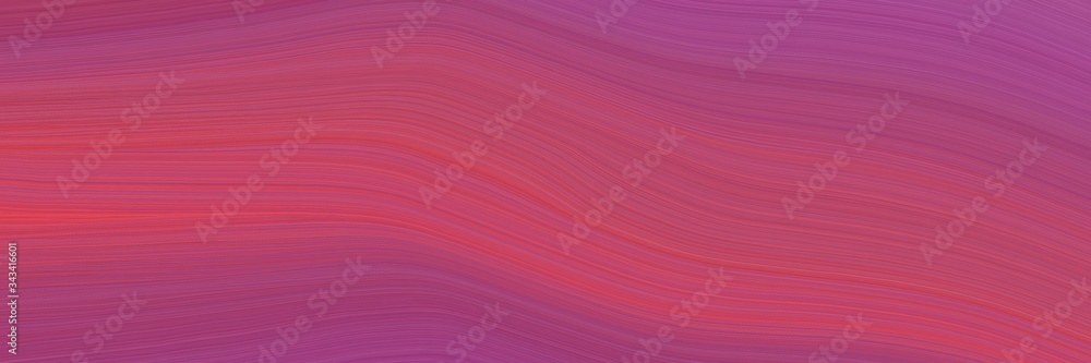 Poster elegant surreal horizontal poster with moderate pink, mulberry and indian red colors. fluid curved l