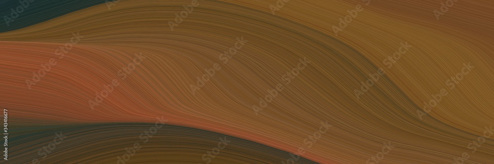 Fototapete elegant colorful designed horizontal banner with brown, very dark blue and old mauve colors. fluid c